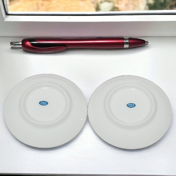 Vintage 2 Petite Porcelain Display Plate Birds of Paradise & Florals Minis Japan - Picture 6 of 8